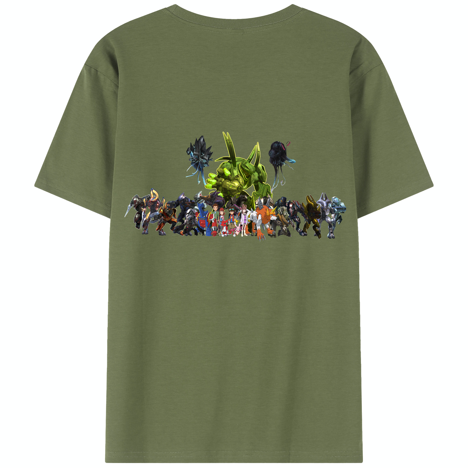（画像用） Digimon デジタルモンスター/デジモン 綿100％半袖Tシャツ（背面プリント）